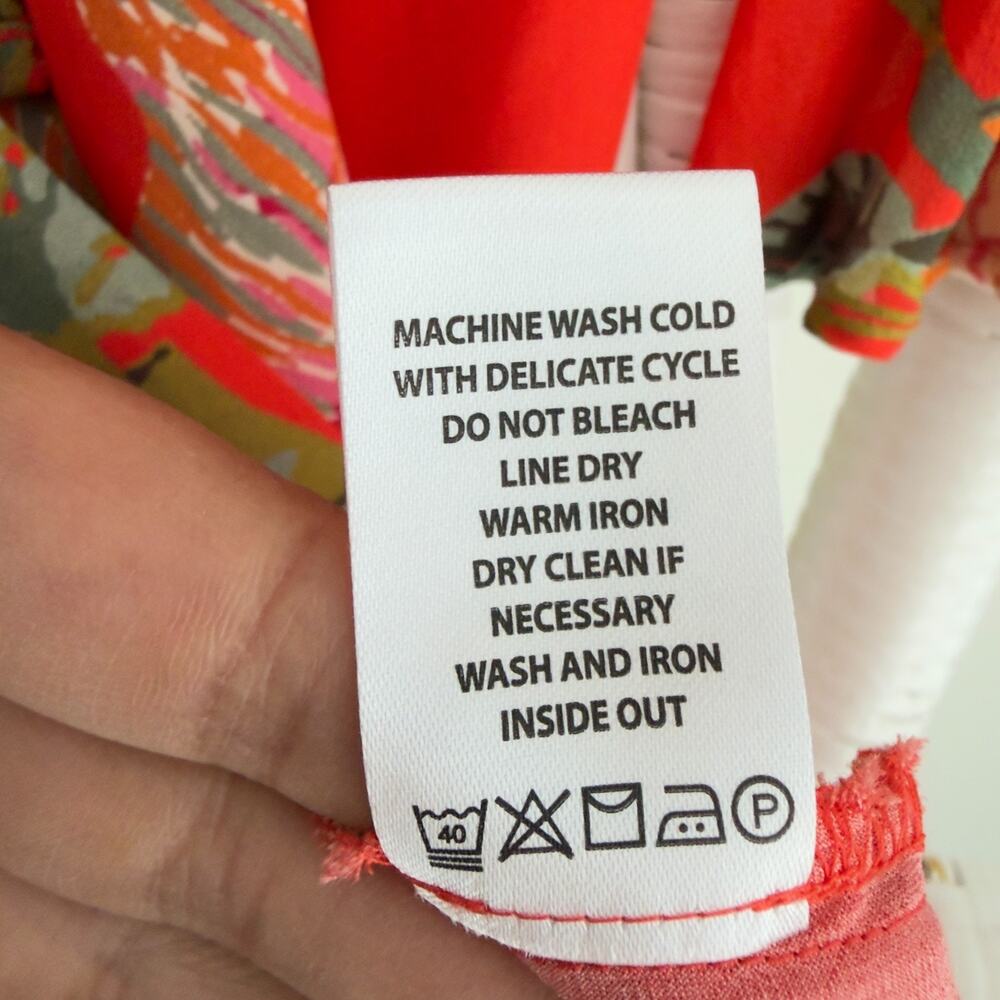 Spartina 449 Wrap Dress XXL Orange Floral Print Rosalee Tropical Vacation Resort - Picture 8 of 11